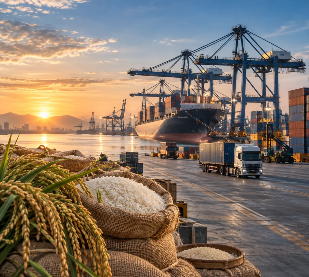 Container terminal photograph